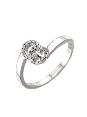 Gucci GG Running Diamond Ring 18K White Gold